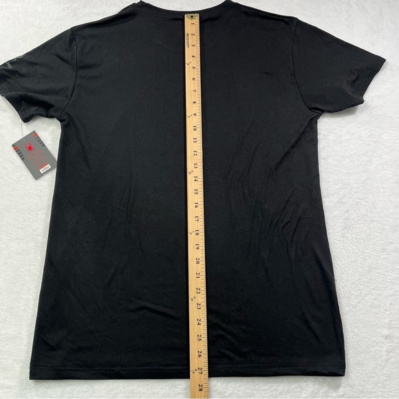 NWT Spyder Large Men's Spandex Soft Stretchy Athletic Black Short Sleeve T Shirt - Picture 6 of 10